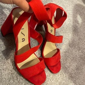 Red high heels size 7